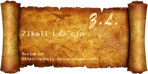 Zikeli Lúcia névjegykártya